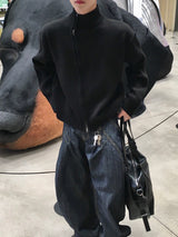 Verity Two-Tuck Curved Denim Pants