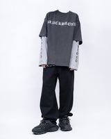 BBD クラッシュドフェイスピグメントTシャツ (Charcoal)