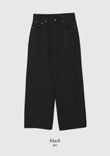 ダヌエルコットンヒデンバンディングワイドパンツ(3color)