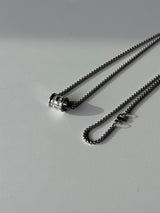 LMN Bote Triple Pavé Necklace (silver)