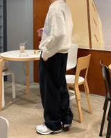 コージーフリースワイドスウェットパンツ