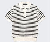 Overfit Stripe Collar Knit Ivory