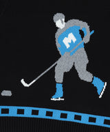 HOCKEY KNIT ZIP-UP HOODIE