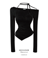 [MADE] Lainey off-shoulder halter top (2color)