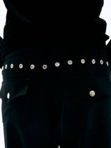  Eyelet Bootcut Pants_Black