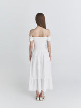 Off shoulder ribbon top (Ivory)