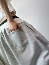 Seazny Contrast Side Pintuck Balloon Pants with Keyring 4color