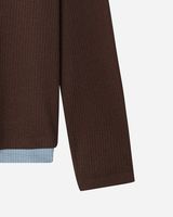 Rib Layered Henley Long Sleeve