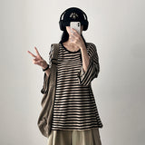 Romu Loose Fit Stripe Dangara Long Sleeve T-shirt