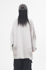 Damage over dirty washed collar t-shirt