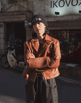 Siren biker leather jacket