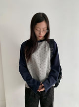 26SS★ [BAONHAUS] ケトゥンドットカラーマッチングラグランTシャツ