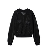 シンボルメッシュジャージジップアップ_ブラック