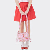 teeny flower frill bag pink