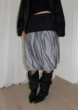 FOLD BALLOON MIDI SKIRT (2color)