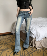 ボンク y2k ローウエストブーツカットパンツ