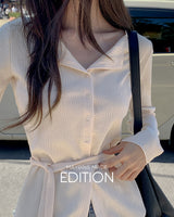 MADE. Dre rinkle cardigan & tie set