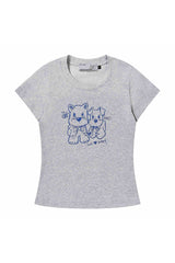 プレイフルドッググラフィックTシャツ - フィーメイル