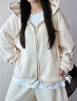 ワイドバルーンセットアップシャイニーベルベットビッグフード & バルーンパンツ 🖤🐣 3 COLORS