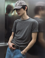 リアン マッスルフィット リブ ショートスリーブ Tシャツ