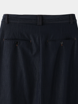 belted denim wide slacks