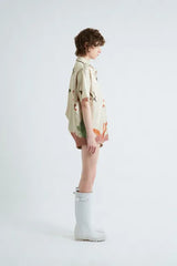 Leaf Satin Short Pants