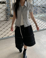 Stitch bermuda pants