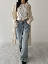 103 Grayish Wide Denim Pants