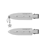 NO.512 [SILVER] SURFBOARD STAR HAIR PIN 2SET
