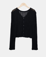 Noor Wave Ribbed Cardigan
