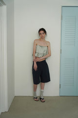 Tie satin blouse_mint
