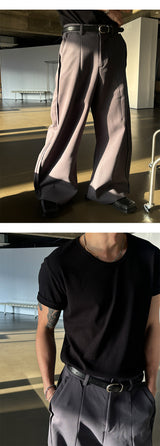 [Unisex] ワイドオーバーフレアスラックス(2color)
