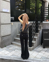 バックスタッドブーツカットパンツ