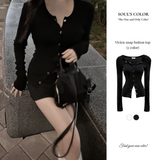 [MADE] Vivien snap button top (2color)