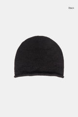 Curling knit bandana beanie