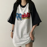 グランドカラーマッチングカラー ナグラントラックツーストリングストラップ オーバーフィットTシャツ