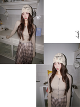 ロングチェックシフォンシャララスカート