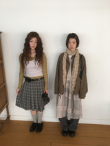 YWD PLAID PLEATS SKIRT (3color)