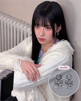 [IZNA Coco Piercing] Melting Ribbon Huggies Piercing - Silver Color