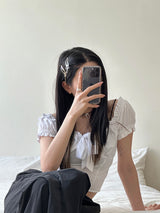 Kira kira ribbon hair pin (2color)