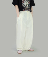Marv Linen Two-Tuck Wide Slacks