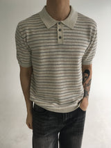 trico collar short sleeve(oatmeal)