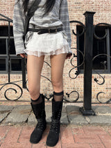 シークレットペタルレースミニスカート