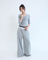Stud underwear sweatpants - Gray