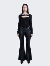 Waffle Hook Top Black