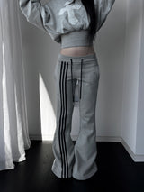 slim-fit bootcut track pants (2color)