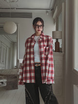 Motsu Loose Fit Checkered Shirt