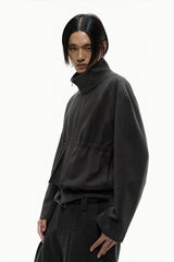 Striped Raglan Utility Jacket