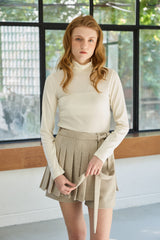 CLASSIC WOOL TURTLENECK TOP / IVORY