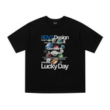 Gemstone Print Tshirts Black